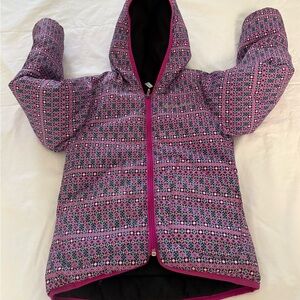 Columbia Sportswear Co Girls Sz S Reversible Hooded Jacket